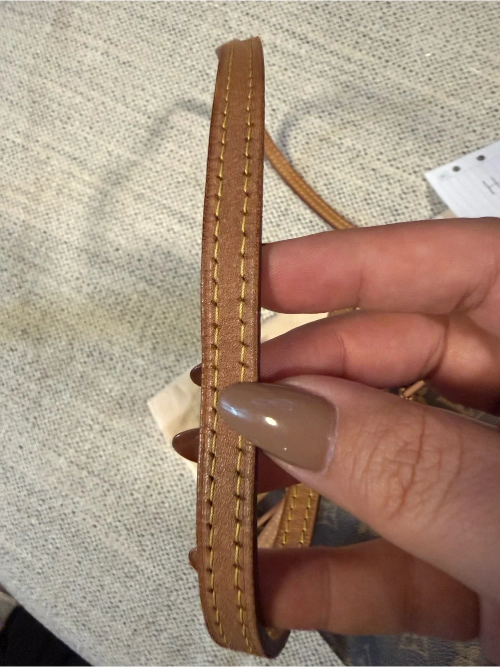Authentic Louis Vuitton Monogram Nano Noe Crossbody in Brown and Tan